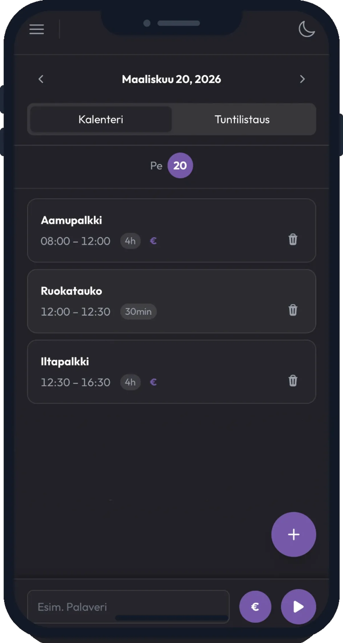 Yksityiskohtaista seurantaa myös liikkeellä ollessa, mobiiliversio ei tingi tarkkuudesta.