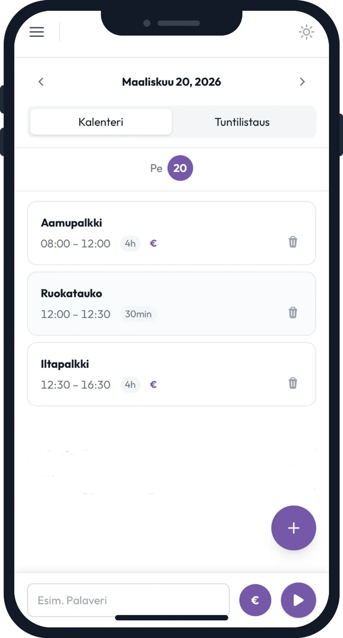 Yksityiskohtaista seurantaa myös liikkeellä ollessa, mobiiliversio ei tingi tarkkuudesta.