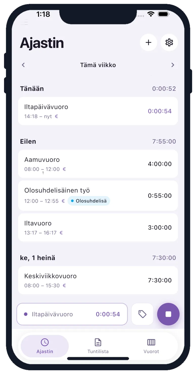 Yksityiskohtaista seurantaa myös liikkeellä ollessa, mobiiliversio ei tingi tarkkuudesta.